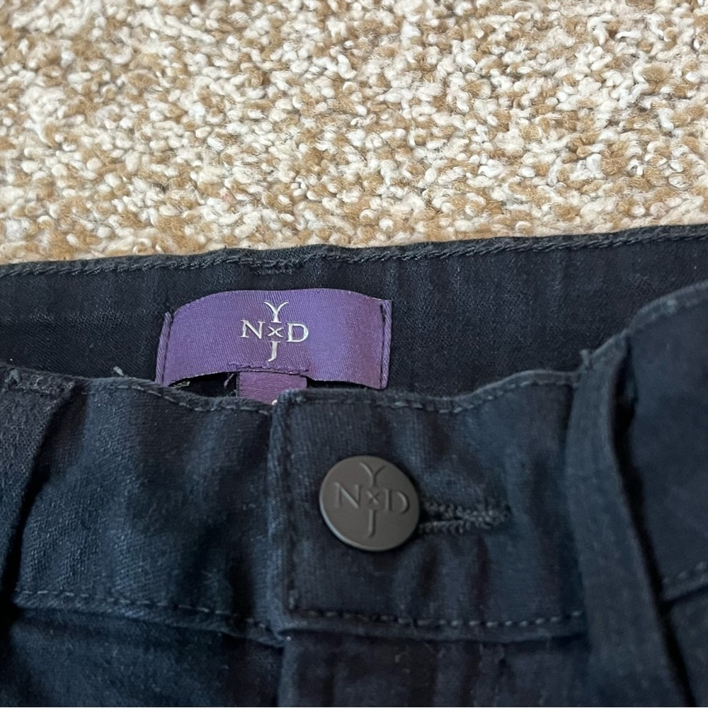 NYDJ Sheri Slim Ankle Jeans Black Denim Mid Rise Stretch Size 4 - Picture 4 of 11